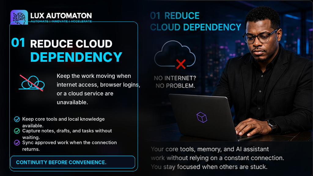 01 Reduce Cloud Dependency Breakdown Card.