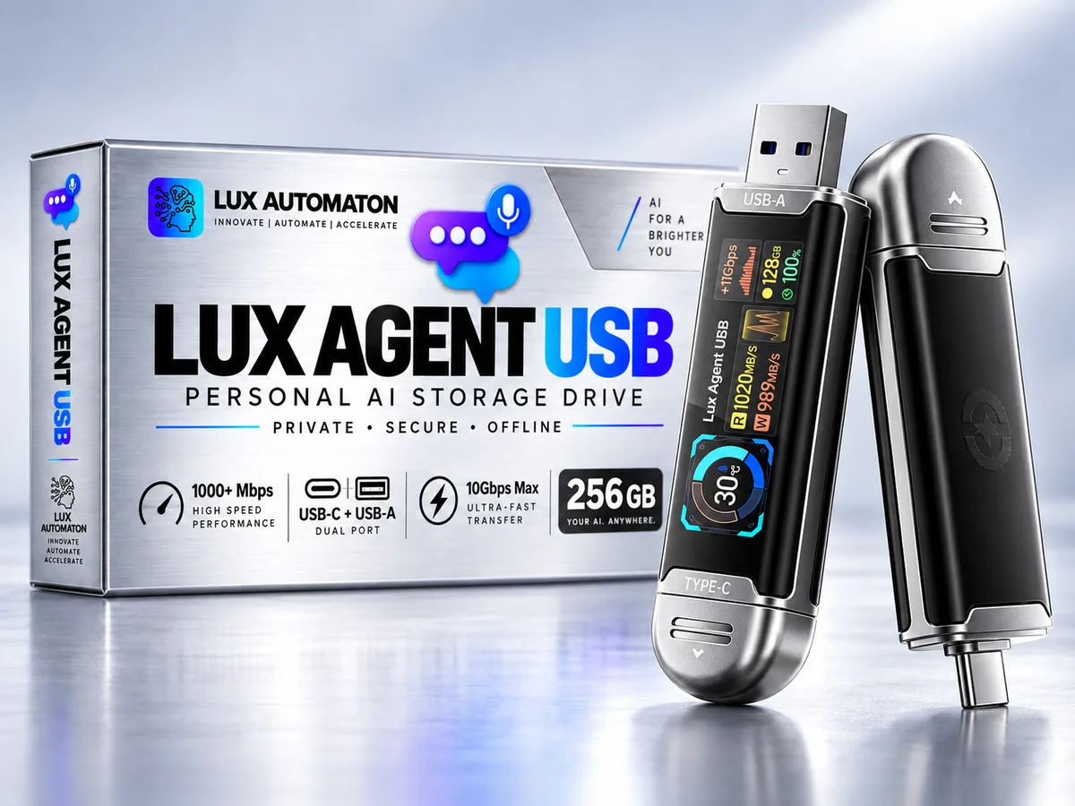 Lux Agent USB product package and drive